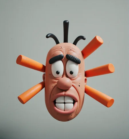 3d render, goofy face, annoying, menacing look, abstract compositions, octane render <lora:3d-render-v2:1>
