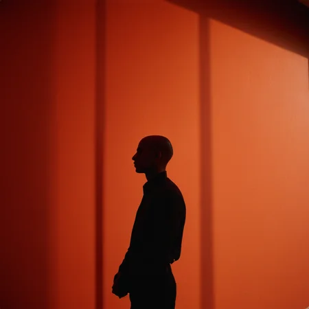 cinematic film still of cinematic film still of  <lora:silhouette style v2:1>
A silhouette photo of a man standing in front of a wall with a clock on it,solo,1boy,upper body,male focus,gradient,gradient background,red background,orange background,silhouette,bald,red theme,orange theme different shadow patterns, different shadows, cinematic, filmic, different colors, creative cinematography, covered in shadow, perfect shadow, detailed shadow, detailed background, detailed environment, award winning cinematography, casting shadow, film contrast, film saturation, high quality, 8k, silhouette style, shallow depth of field, vignette, highly detailed, high budget, bokeh, cinemascope, moody, epic, gorgeous, film grain, grainy