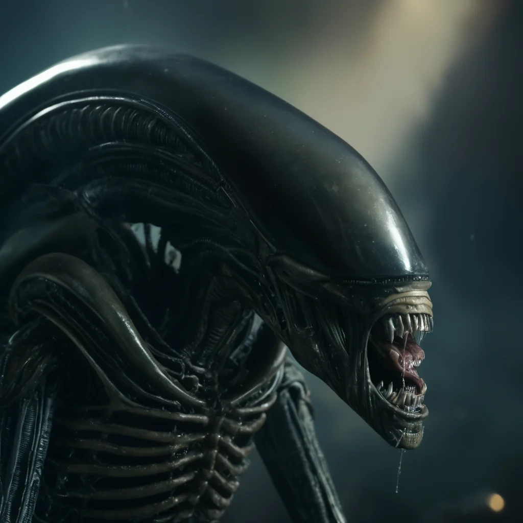 cinematic film still of <lora:Xenomorph:1>
Xenomorph with it's tongue out, shallow depth of field, vignette, highly detailed, high budget, bokeh, cinemascope, moody, epic, gorgeous, film grain, grainy