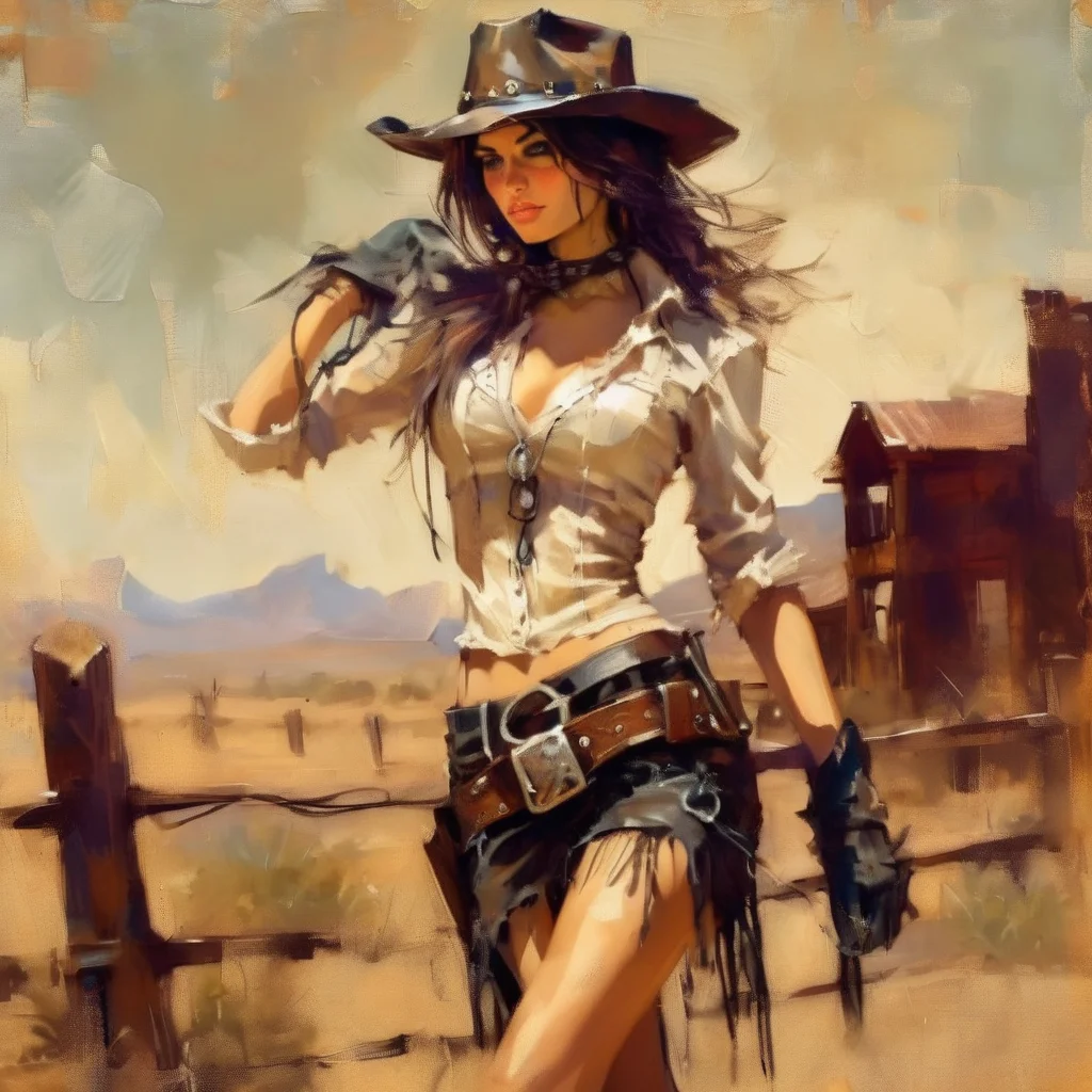 artmix02 sexy cowgirl girl in the wild west<lora:artmix02:1>
