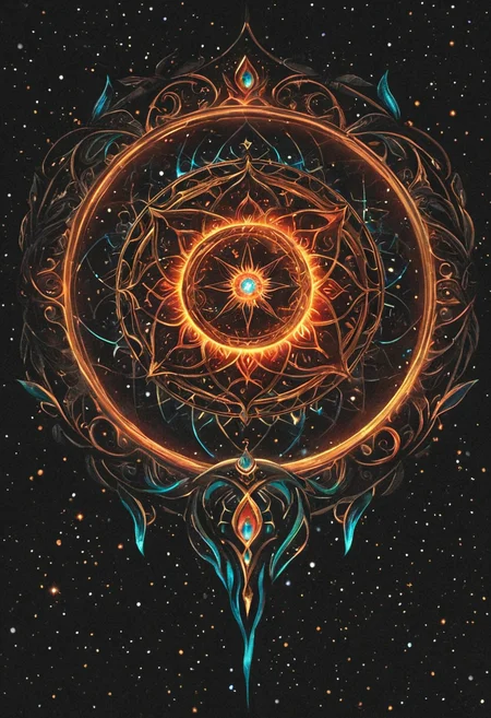 ethereal fantasy concept art of  <lora:R0k00bstr0ctHD:1>,r0k00bstr0cthd,r0k00bl0ckb0ckgr00ndhd,(shiny, fire, multicolored, black background, glowing, magic circle, aura), . magnificent, celestial, ethereal, painterly, epic, majestic, magical, fantasy art, cover art, dreamy