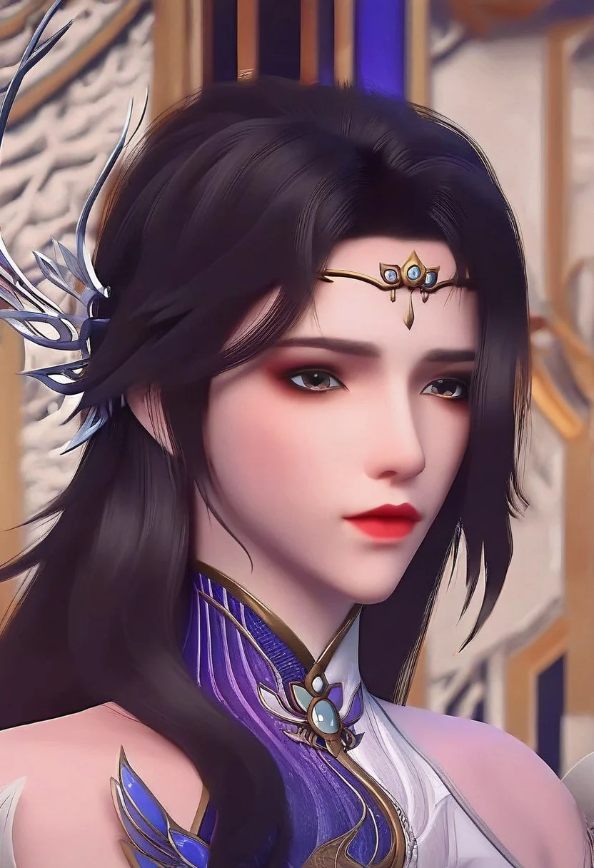 Xuanyi, xuanyi outfit, hair ornament, Jewelry, upperbody focus, looking at viewers