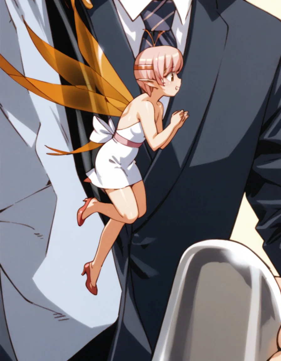 score_9, score_8_up, score_7_up <lora:tippi-ponyxl-000025:1> tippi, dress, minigirl, fairy wings,
1girl, flying, from side, office