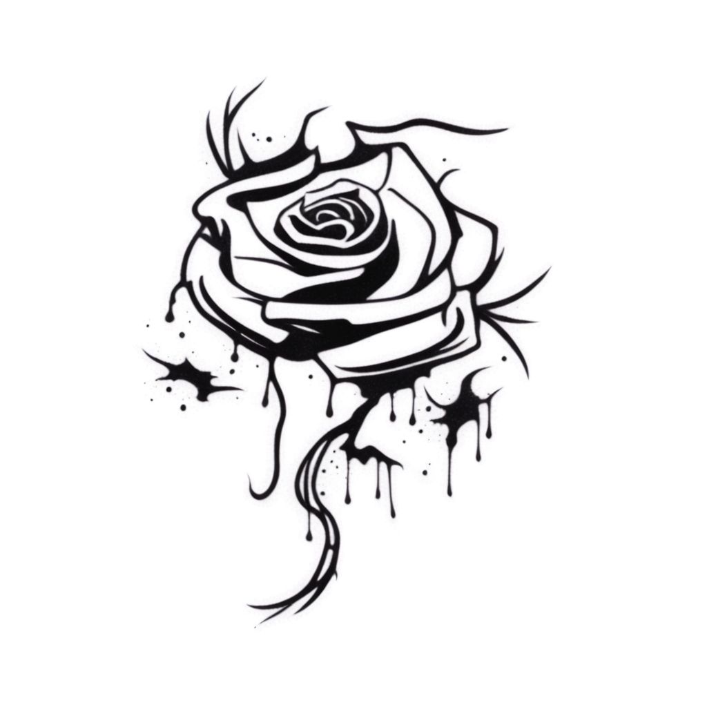 A blood rose tattoo <lora:SDXL-tattoo-Lora:1>