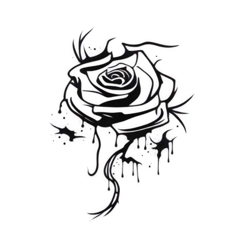 A blood rose tattoo <lora:SDXL-tattoo-Lora:1>