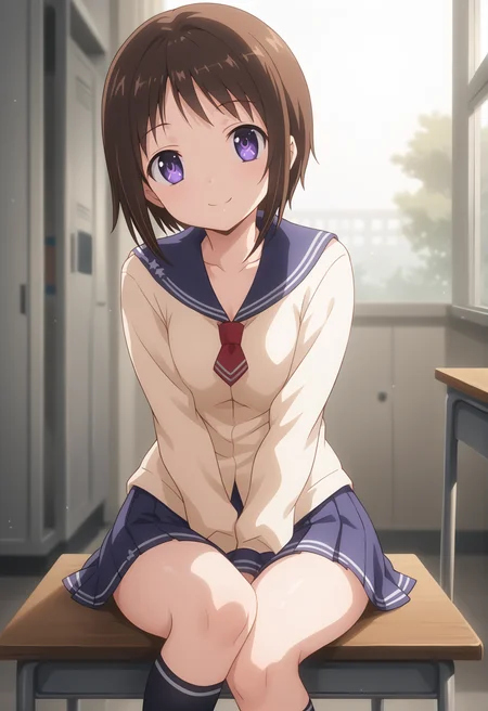 score_9, score_8_up, score_7_up, source_anime, masterpiece, best quality, highly detailed background, cinematic lighting, detailed eyes, detailed pupils, perfect face,
ui wakana, unique outfit, cute, smile, looking at viewer, shiny skin,
<lora:Ui_Wakana_Pony:0.8>