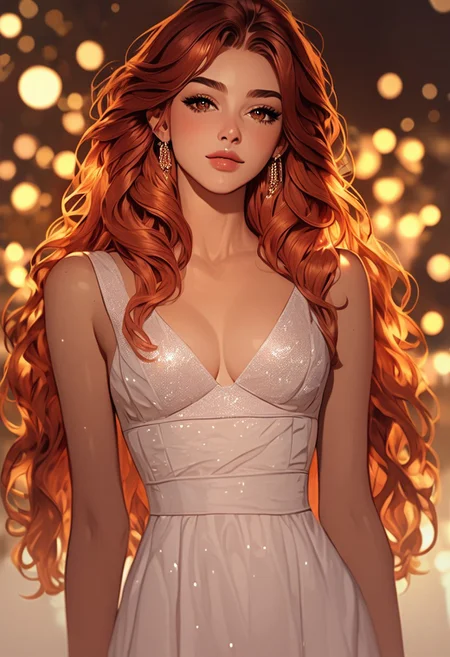 score_9,score_8_up,score_8,score_9, pastel colors, high contrast,
BREAK,
anime girl, golden hour sunlight casting beautiful perfect light on her face, wearing a breathtakingly beautiful intricate delicate sheer white knitted flowing ethereal dress with golden thread stitching made with exceptional craftsmanship, soft expression, long flowing red  hair, big brown eyes, artistic lighting, depth of field, calm and nostalgic, warm evening tones, soft  cinematic shadows, semi-realistic texture, highly  detailed eyes, petite,  elegant,sophisticated, elegant atmosphere, exquisitely tiny sexy waist, sexy hips , sexy thighs, randomized exquisitely beautiful indoor and outdoor backgrounds, randomized beautiful dynamic poses from different camera angles and body positions, perfect rule of 3rds,