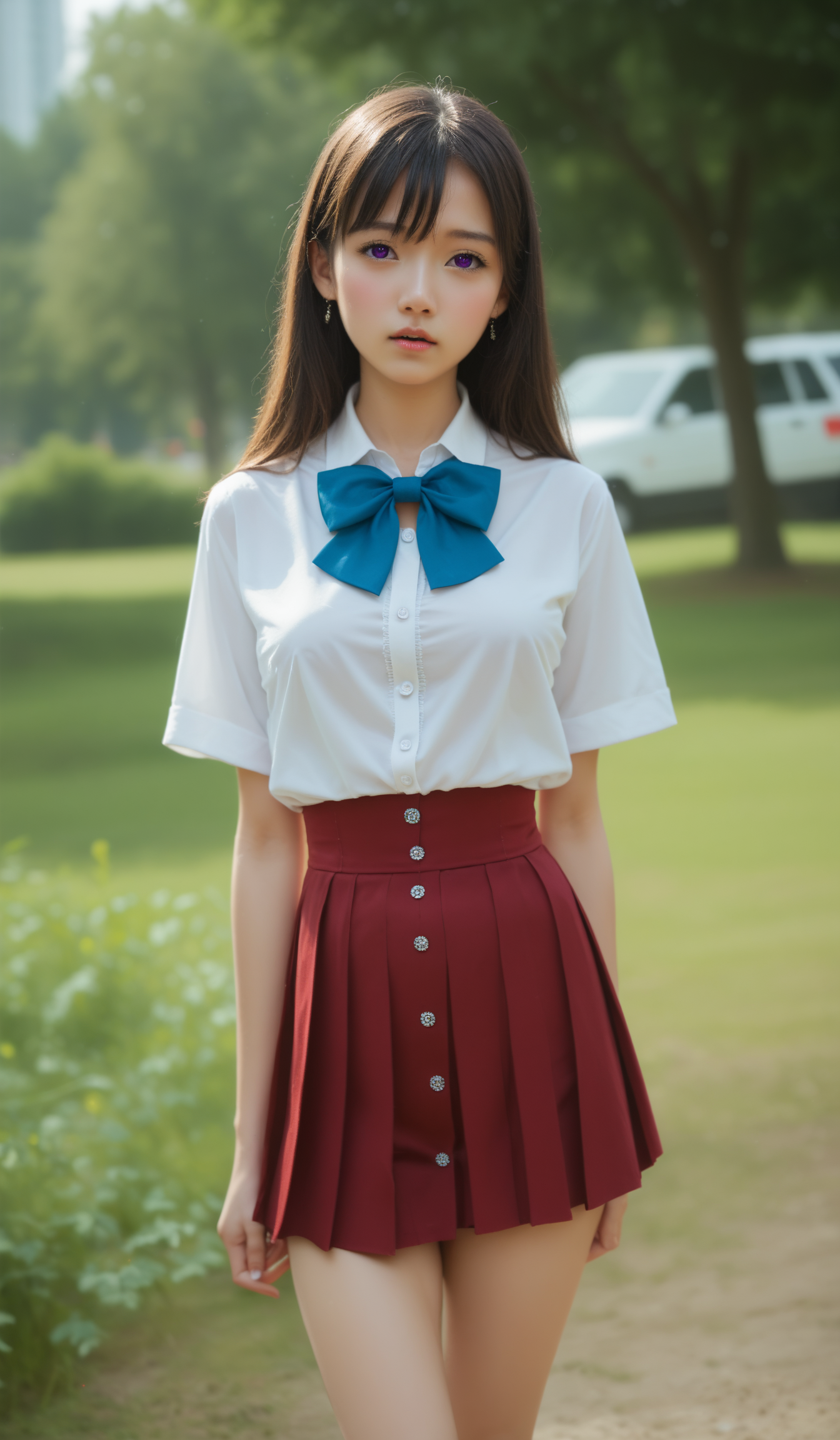 score_9,score_8_up,score_7_up,rating_explicit,Asian,underwear ,panty ,presenting, from side,sidelocks,
(girl having sex in foodtease position, penis penetrating pussy, a girl pussy is getting fucked by a penis, vaginal),penis, cock, pussy, trembling, heart hands,panty pull,
(honami ichinose, long hair, blonde hair, purple eyes, hair between eyes,skirt, bow, school uniform, pleated skirt, bowtie, blue bow, red skirt, collared shirt, white shirt, short sleeves,),
(((photo raw)), godrays Mosaic/Pixelation and HDR (High Dynamic Range) and Infrared Effect and Shadow/Highlight Enhancement , ,),(dynamic angle,dynamic pose),shine,glowing,energy coalescing and vibrating,Close-up photo,standing,Elegant,shy,
wearing china_dress,charming,alluring,seductive,erotic,enchanting,cleavage,exposed,
(loose upper body clothing,  quantum-tech bio-textile, geometric, Graviton Stabilized Buildings, Long Sleeves, high-low hemline, Empire Waist, suspender buttons,,Lace-Up Back, constricting lower body clothing, voile, swirl,  Tunic Length, High Waist, Tinted Wash,),(exquisite very slightly included (vs2) diamond, french cut, culet facets, 15.00 carat, playful,    glassy, resin, firm, wear resistance, surface treatment, gypsy setting, rare, limited supply, futuristic, art deco, nature and animals),(hsl architecture skyscrapers moonlit night),