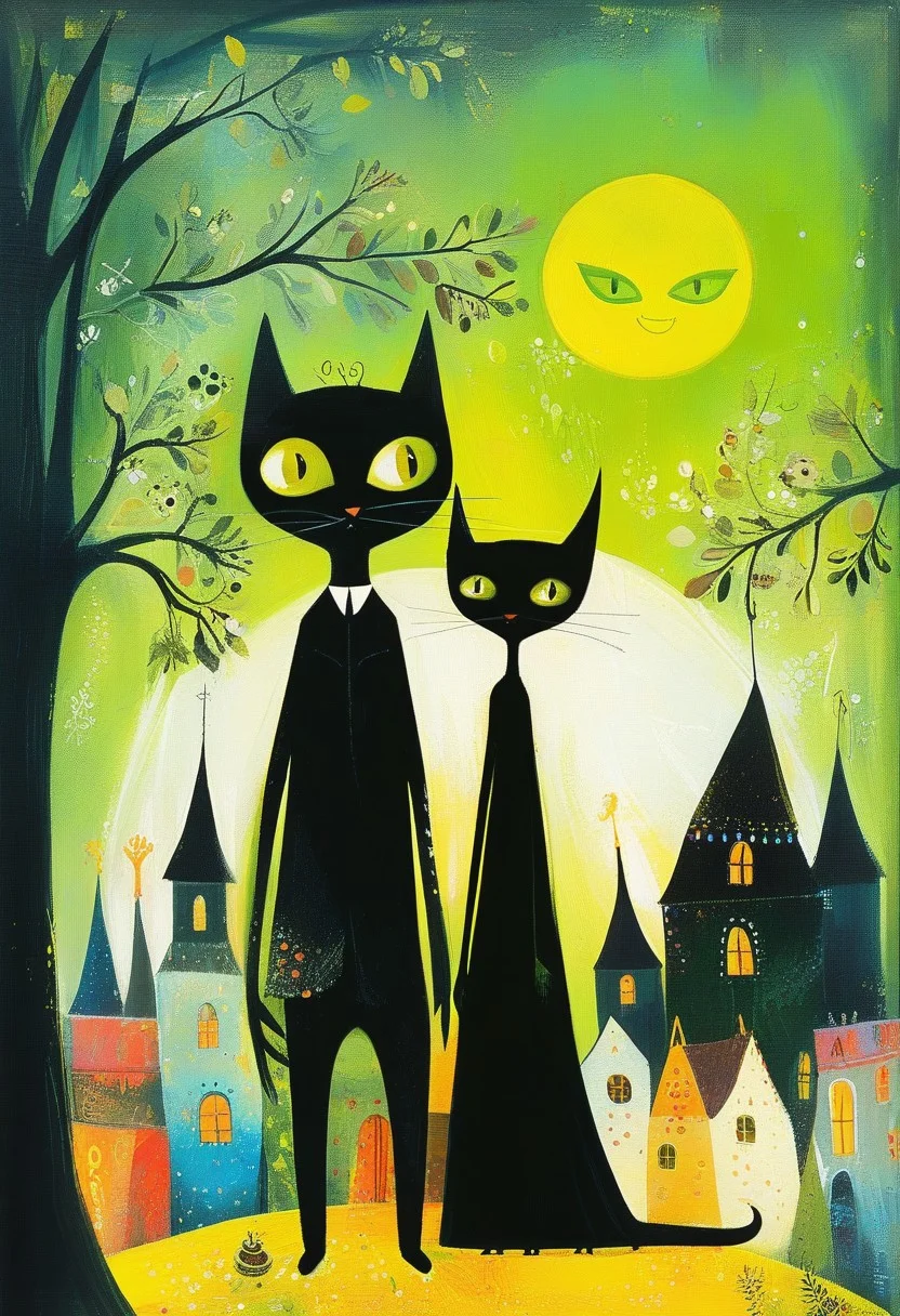 masterpiece,best quality, illustration, style of Rosina Wachtmeister, two persons, (Shrek and Santa Claus)