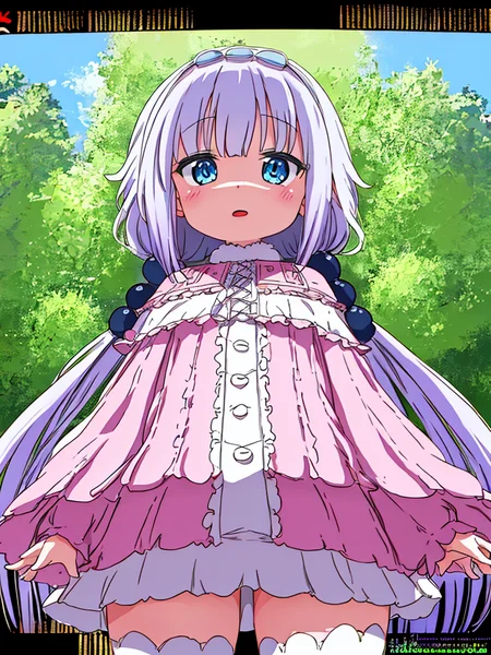 kanna, dragon_girl,, original,(illustration:1.1),(best quality),(masterpiece:1.1),(beautiful and clear background:1.25),(extremely detailed CG unity 8k wallpaper:1.1), (colorful:0.9),(depth of field:0.75),( ink splashing:0.95),(color splashing:0.85),(watercolor:0.65),
\\
(cowboy shot:1.4),blue (school uniform:1.4),
1girl, bangs, :d, brown hair, blue_eyes, dress, earrings,looking_at_viewer, neck_ribbon, long hair, smile,
\\
classroom, indoor, sunny, detailed blue sky,
 <lora:kannaKamui_v1:0.8>