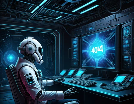 hype detailed masterpiece, dynamic realistic digital art, awesome quality, 404 Error Reality Not Found,( text "404":2.0),Database Connection Failure,Unauthorized Access,General Protection Fault (GPF),Canvas of Dreams,who needs dead ends in an endless cyberspace