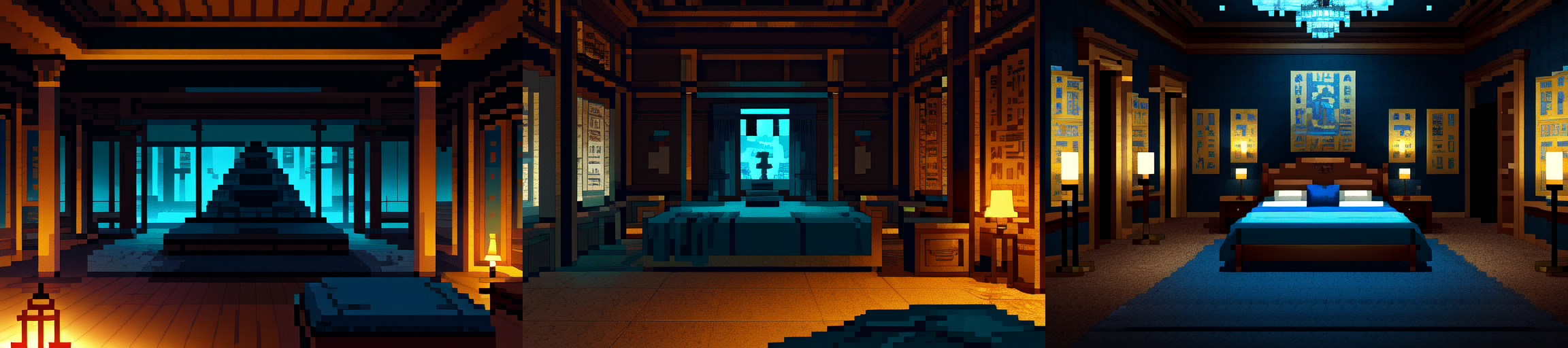 (otherworldly, otherworldly atmosphere, otherworldly appearance), highly insanely detailed, masterpiece, top quality, best quality, highres, 4k, 8k, RAW photo, ((ancient egyptian theme:1.2)), Hong Kong structure, structure, 
(mystical theme), mystical gatmosphere, arcane sanctuaries, otherwordly aura, 
(long_hair, long hair, random colors hair, glowing hair, hair over one eye, long messy hair), 
(eyelashes, eyeliner, eyeshadow, eyelashes, long eyelashes), 
collar, earrings, jewelry, necklace, armlet, 
tentacle, (underwater), nsfw, 
Homestay, Resort, (Guest House:1.1), 
building, structure, swirling energy, 
action pose, 
drunk, 
high-heels, 
reflection, reflective floor, 
shawl, 
abandoned building, shopping mall, overgrown with vegetation, [volumetric fog], cinematic lighting, colorful, colourful, 
belly bottom, erotic lingerie, 
((dune)), steep, sandhills, 
HDR, ((photorealistic)), professional light, cinematic lighting, fashion photography, ambient lighting, face lighting, <lora:detail_slider_v4:1>, Fantasy picture, OverallDetail, ancient roman room with a statue and candles in it and a bed in the middle of the room with a blue blanket on it and a blue blanket on the floor, RomInt, <lora:RomanInterior-10:1>, epiCPhoto, (fantasy world)