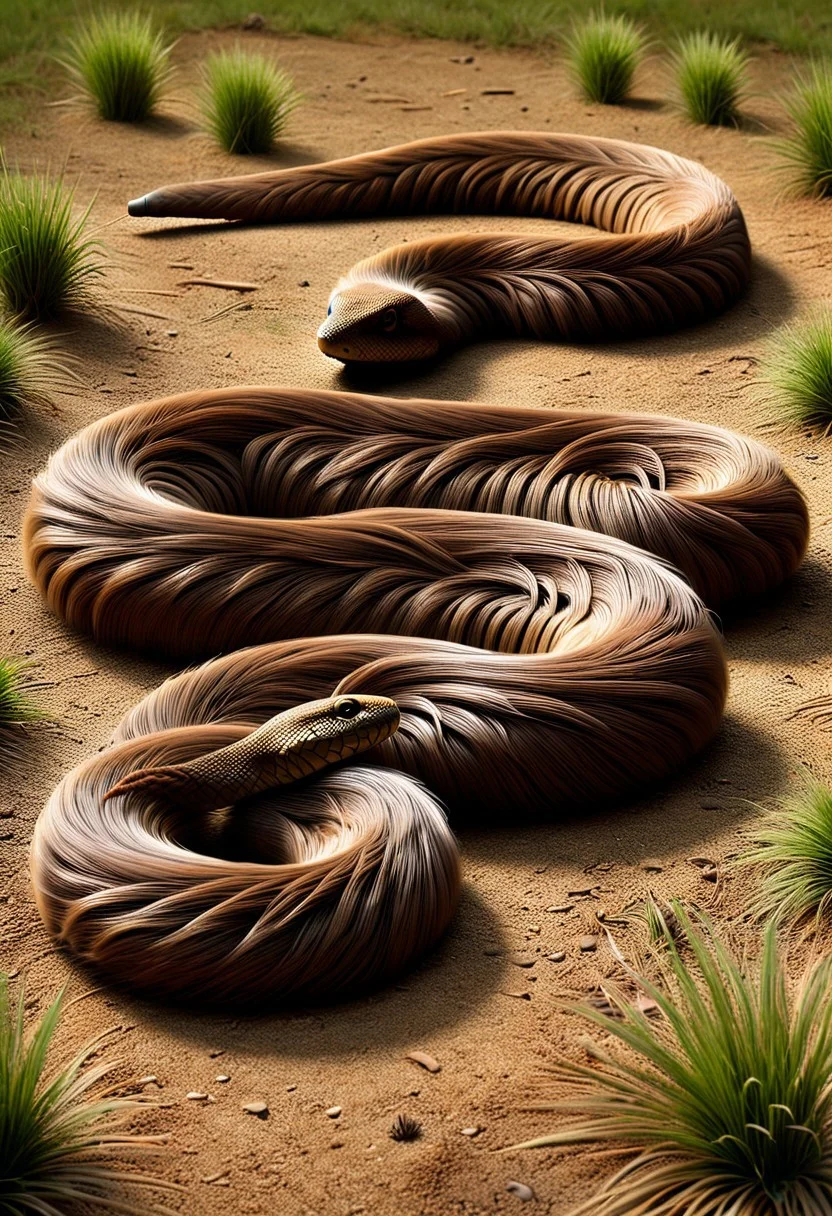 (photorealistic), no human, grassland, brown snake, made of w00kiee, (masterpiece), score_9