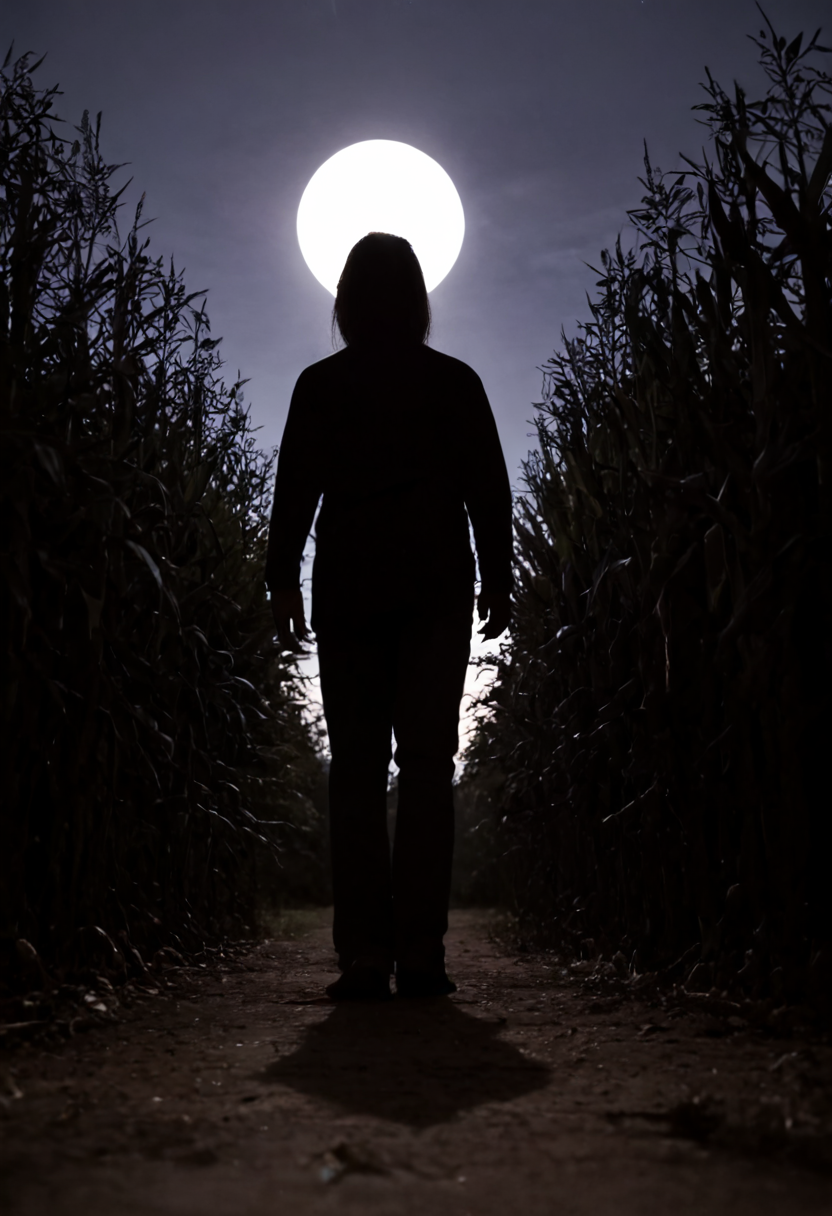 score_9, score_8_up, score_7_up, BREAK, rating_safe,
evening, 
from_below, from_behind,
cornmaze, outdoors, plant,
creature, horror \(theme\), 
highly detailed, depth of field, 
<lora:add-detail-xl:1>,
<lora:sdxl_lightning_4step_lora:1>,
 <lora:CornMaze_PDXL_v1:0.8>