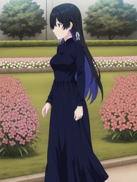 <lora:Tinasha_-_Unnamed_Memory:1> tinasha, 
blue dress, long sleeves,
1girl,solo,
walking in garden, flowers, grass,
masterpiece,best quality,amazing quality,