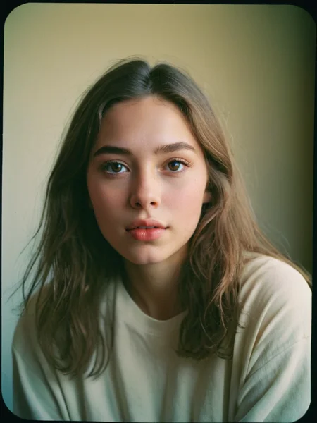 Analog photo of a woman looking like Annie_Crow_P_MXAI_SDXL close up shot, doubtful expression