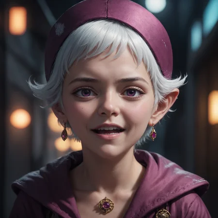f/1.4, square image, close up film photo, portrait of a Gnome, magenta pixie cut, magenta eyes, feathers and bead jewelry, elegant pose, atmospheric lighting, cinematic composition, detailed, winter, mood, documentary, {Tarot Lovecraft Madness nautical full moon symmetrical decorative tarot card border concept art| anime niji illustration | Photorealistic Cinematic lighting 4K quality super realistic detailed photo style cinematic 35mm rich deep colors masterpiece ultra high resolution photorealism 8k hyper realism fujifilm | Digital Art Illustration Adobe Photoshop | Classic Comic Style inked lines Cell Shading CCA approved | High Fantasy Art Magical mythical enchanted epic enigmatic spellbinding | cinematic color grading lighting vintage realistic film grain scratches celluloid analog cool shadows warm highlights soft focus actor directed cinematography technicolor | futuristic Neon cyberpunk synthwave cybernetic | Isometric Angle Isometric view | low poly geometric shapes | origami papier-mch folded paper minimalistic collage | line art inked negative space minimalistic pencil and paper simple drawing | digital cinematic color grading natural lighting cool shadows warm highlights soft focus actor directed cinematography dolbyvision | shiny intricate 3D graphics octane render highly detailed 8k HDR UHD high quality professional unreal engine PS5 cinematic vray | Pixel Art pixelated pixel pixel | Ektachrome, Romantic, Realism, flat lighting, gilded technique, DOF, bokeh | Professional award winning sketch on paper | monochrome grayscale black and white b&w cool shadows warm highlights soft focus black and white classic sound stage vintage film grain scratches patina directed cinematography movie film classic | medium shot centered pose shallow dof soft focus portrait} {1-3$$ and by $$Alfred Augustus Glendening|Shotaro Ishinomori|Emily Schiffer}, {Smiling happily| laughing uncontrollably super funny | a look of shock | a look of terror scared horrified | Yelling upset angry | extremely content happy smile | confused, looking around scared | a look of severe determination | defiant, challenging stare, arms crossed | skeptical, doubting, cynical | involved in a project}