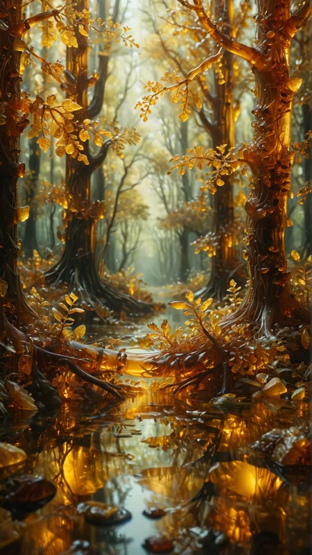 surreal, a forest where the trees are made of liquid glass, constantly shifting and changing shape, glowing flora and ethereal light, whimsical and magical ,<lora:ral-amber:1> ral-amber
<lora:add-detail-xl:1>,
<lora:MJ52:0.35>,
<lora:SDXLFaeTastic2400:0.325>,
(settings by AIDigitalmediaaggency:0.0001),
OverallDetailXL