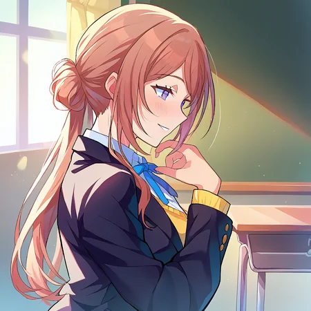 score_9, score_8_up, score_7_up,source anime, BREAK, 1girl, himesaki_rinami, classroom, from side, seductive smile, ribbon, black jacket,
<lora:gakuen_idolmaster_pony_v2:1>