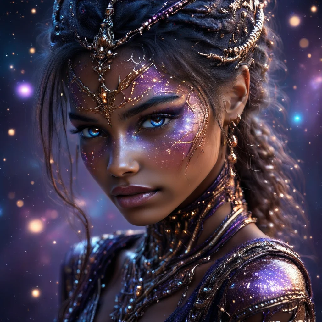 Gorgeous Galactic female with bronze skin