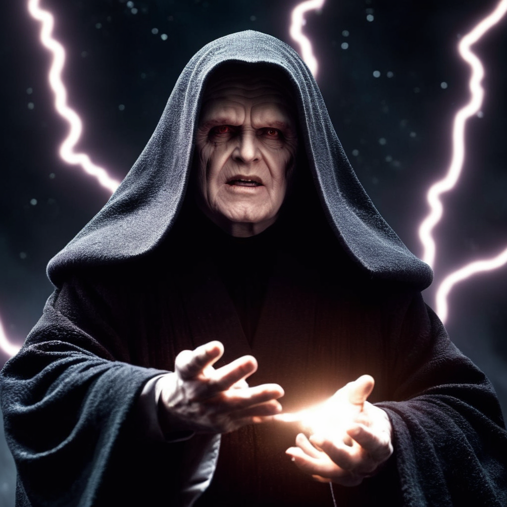 cinematic film still of  <lora:Darth Sidious:1>
Darth Sidious a man in a robe shoot Force lightning from his hands in star wars universe, shallow depth of field, vignette, highly detailed, high budget, bokeh, cinemascope, moody, epic, gorgeous, film grain, grainy