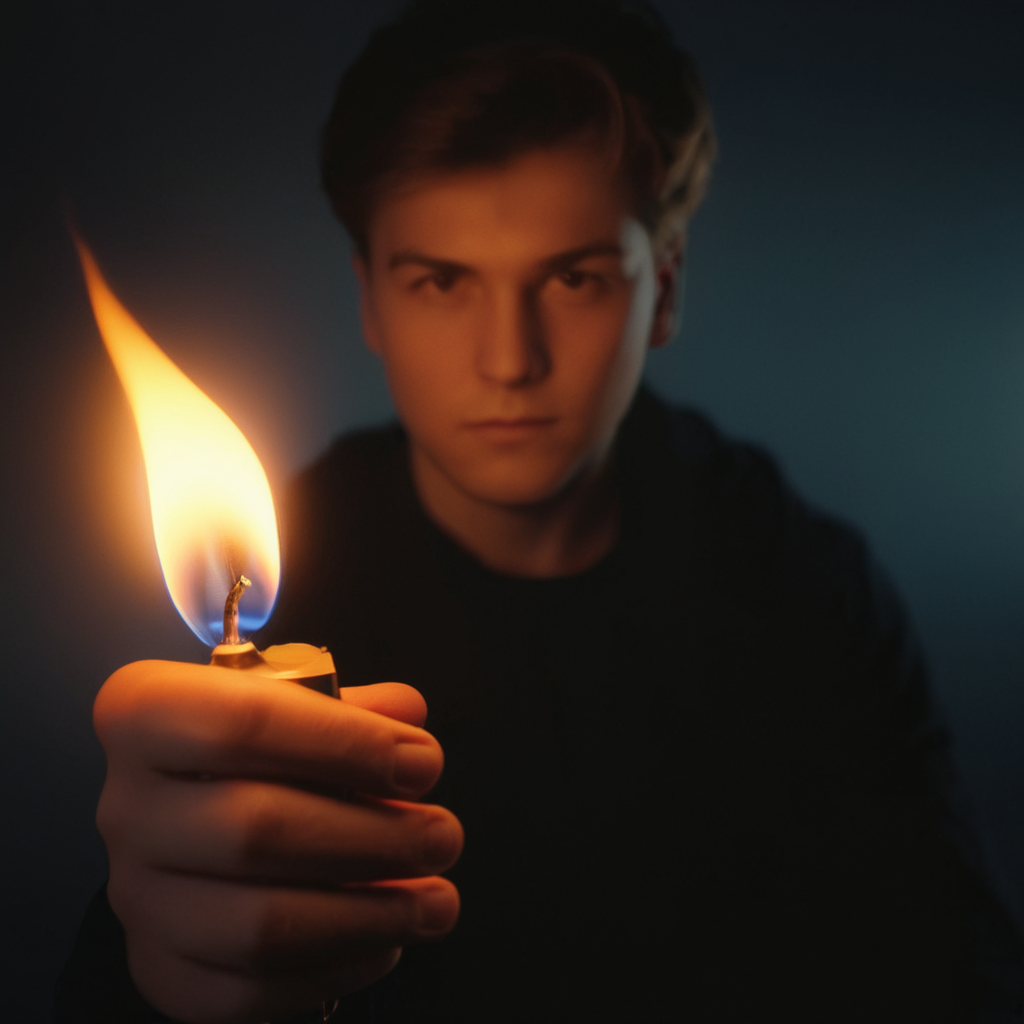 UHD, 4k, ultra detailed, cinematic, a photograph of  <lora:diffused light style:0.9>
A Diffused light of a person holding a lighter in their hand,solo,1boy,holding,fire,candle,dark,flame,torch , realistic, sharp, detailed, classic, 1970's light style, high-key light style, photography, artistic, perfection, diffusion, diffused, soft light, glow, bright, contrast, highlights, halo, glowing ambient light, colorful, cinematic, filmic, high quality photo, diffused light style, epic, beautiful lighting, inpsiring