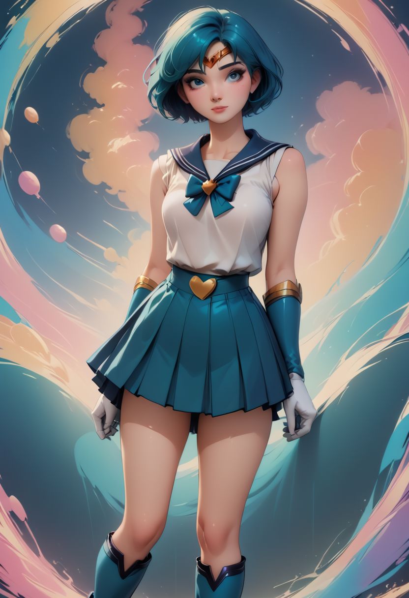 1girl, 1man,  score_9, score_8_up, score_7_up,   
30 year old man, (Spiderman), ((man wearing Spiderman suit)), man and girl standing together, 
20 year old woman, (((petite))), a sexy woman looks up at man, in a video arcade, wearing a cute outfit, sailor senshi uniform, ((pointy blue boots)), (dark blue sailor collar), (big blue bowtie), ((dark blue pleated skirt)),(sleeveless white shirt), (long white gloves), (gold circlet), video games in background, arcade background, ((aqua blue hair)), ((short bob hair)), (dark blue eyes)heavy eyeliner, creamy white skin, EGirlMakeup, neon colors, small breasts, perky nipples, perfect face, thin waist, bubble butt,
score_9,score_8_up,score_7_up,very aesthetic , rating_questionable, (masterpiece:1.4), (best quality), (colorful), (detailed) dramatic angle, unique perspective, unique angle, ((comic book angle and perspective)), ((wide shot))