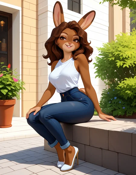 masterpiece, best quality, very aesthetic, absurdres,
outdoors, casual,
full body, posing,
seductive smile, parted lips, long eyelashes,
<lora:Brianna_v01_NAIXL:1>
Br1anna,1girl,solo,furry,furry female, rabbit girl, brown hair, long hair, rabbit ears, brown eyes, animal nose, buck teeth, body fur, brown fur, rabbit tail,