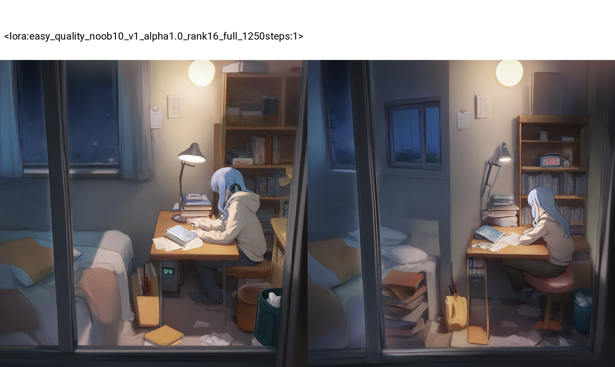 1girl,togawa sakiko,bang dream!,bang dream! it's mygo!!!!!,
lamp,solo,book,trash can,alarm clock,desk lamp,window,(night:1.1),pencil,desk,hoodie,bed,bookshelf,sitting,tissue box,pen,pants,drawer,shelf,bag,digital clock,paper,stool,pillow,book stack,chair,note,from outside,
(((masterpiece, best quality, amazing quality, very aesthetic,highres, absurdres))),newest,very awa,highres,