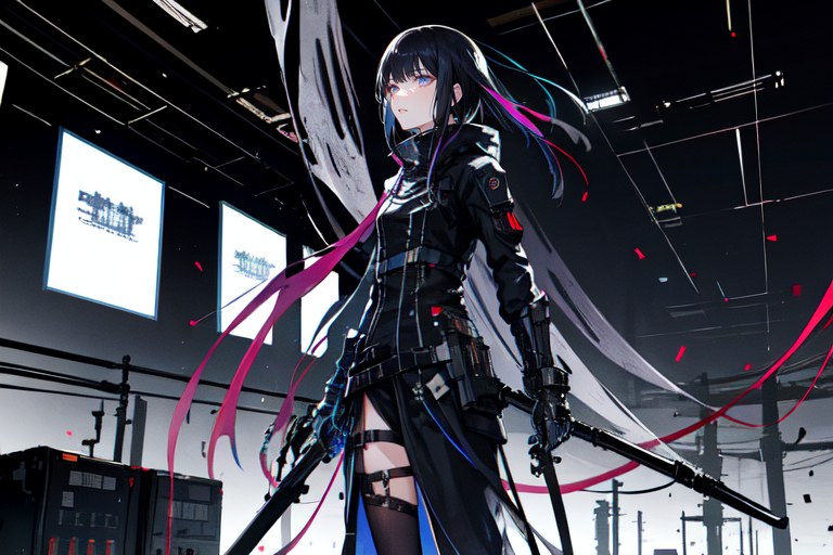highly insanely detailed, masterpiece, top quality, best quality, highres, 4k, 8k, RAW photo, (very aesthetic, beautiful and aesthetic),  
tsutomu nihei,nihei_tsutomu,blame!,blame gakuen!,abara,TNstyle,sidonia_no_kishi,drainpipe,wire,star \(sky\),starry sky,lantern,cables,tubes,industrial pipes,walkway,machinery,air conditioner,empty,flock,science fiction, 
<lora:ABARA:0.3>, 
(1girl:1.3), 
solo focus, 
dark violet background,steel grey background,(fluorescent background,colored confetti background),âââ