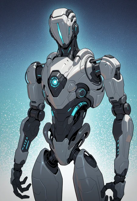 solo, 1boy, male focus, s4mu3lh4yd3n, no eyes, robot, glowing, abstract background, multicolored background, posing,
perfect anatomy, masterpiece, perfect quality, best quality, detailed, newest, very aesthetic <lora:SamuelHayden_DOOM_V1_ILXL:0.8500000000000002>