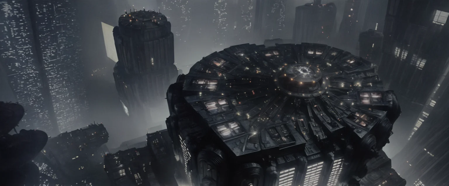 <lora:bldr-000007:0.8>bldr, a large building with a lot of windows and lights, rooftop
blade runner, retrofuturism