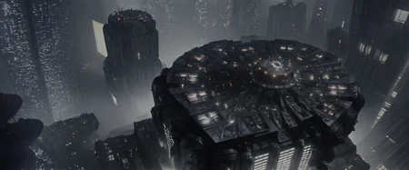 <lora:bldr-000007:0.8>bldr, a large building with a lot of windows and lights, rooftop
blade runner, retrofuturism