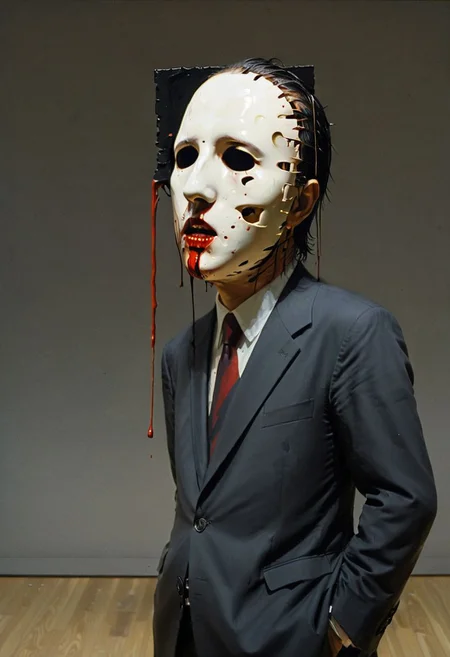 My head is slicing into enigmatic sections, and my primary symptom is that I have no face, but I must see, internationally recognized oil painting by the master, sold at auction for 23 million USD. Expressive powerfully pained expression intermingled with notes of confusion.