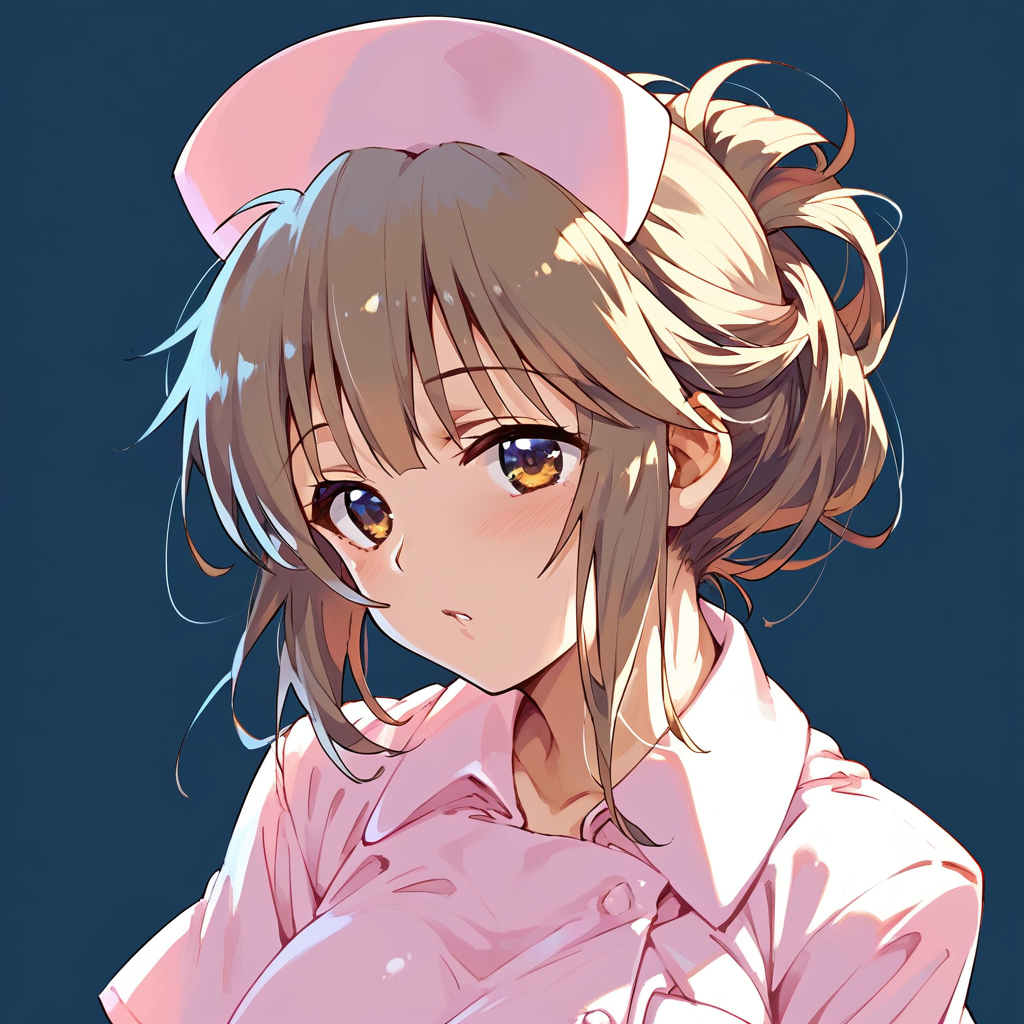 score_9, score_8_up, score_7_up, score_6_up, score_5_up, score_4_up,
simple background, 
1girl, akagi mio, pink nurse, updo,
 <lora:akagi_mio_pony_v1:1>
