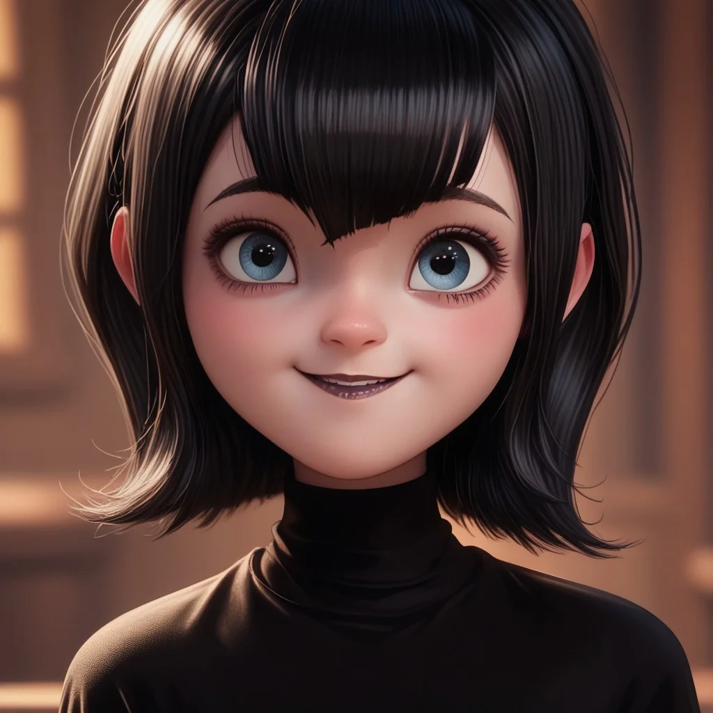 score_9, score_8, score_7, score_6, rating_questionable, Ma_visVamp, pantyhose, 1girl, portrait, black hair, cute smile