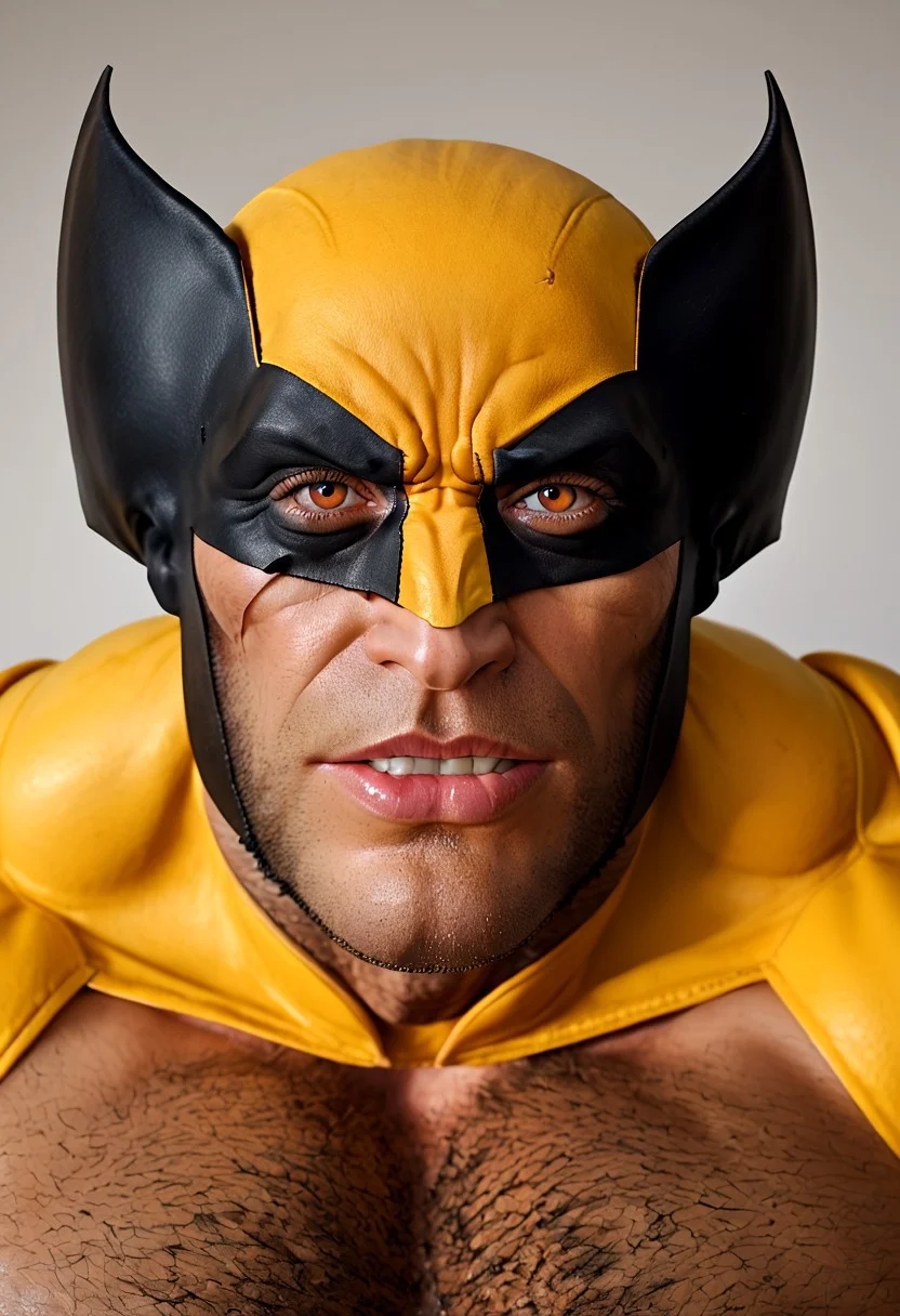 wolverine, solo, 1boy, pleasure face, muscular male, masculine male
, wolverine, cocky smirk, big pecs, looking at viewer, pectoral focus, hairy,
, hands out of frame, view from above, detailed face, detailed eyes
, <lora:Ripped-Saurian_Style_PonySDXL-000018:1>, score_9, score_8_up,