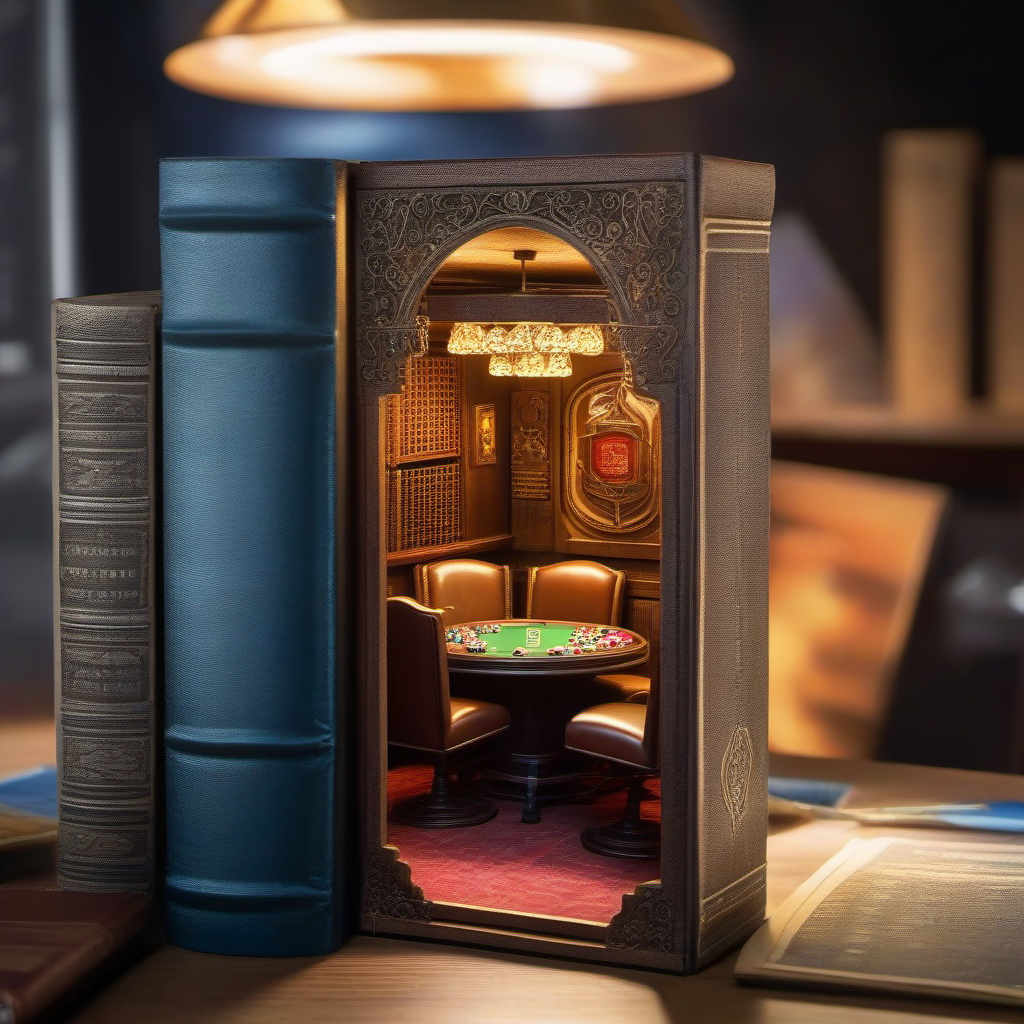 hyperrealistic and intricate detailed photo of book nook, gambling den, secret, hidden, smoky, underground, <lora:book_nook:1>, 
realistic skin,
UHD 8k focus stacking, film grain, sharp focus, rule of thirds, insanely detailed, 
raytracing, photorealistic, depth of field, professional colorgrading