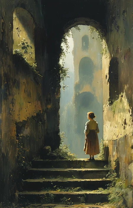 masterpiece,best quality,<lora:tbh299-sdxl:0.9>,illustration,style of Carl Spitzweg tech genius teenage girl