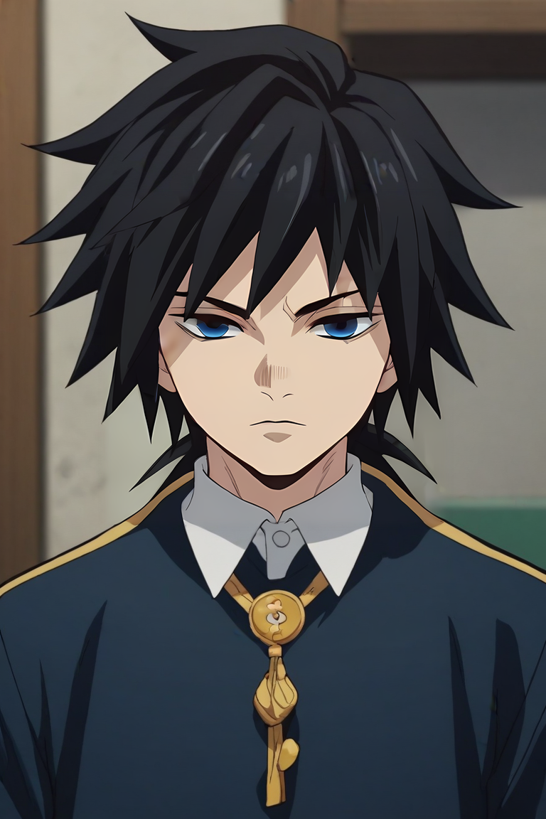 score_9, score_8_up, score_7_up, score_6_up, score_5_up, score_4_up, BREAK source_anime, anime screencap, , , looking at viewer, , depth of field, 1boy, solo, male focus, <lora:giyuu_tomioka_pony:0.76>, giyuu_tomioka, , graduation costume, The Vale of Shadows: A dark and foreboding valley where no sunlight ever penetrates, , <lora:sdxl_lightning_8step_lora:1>