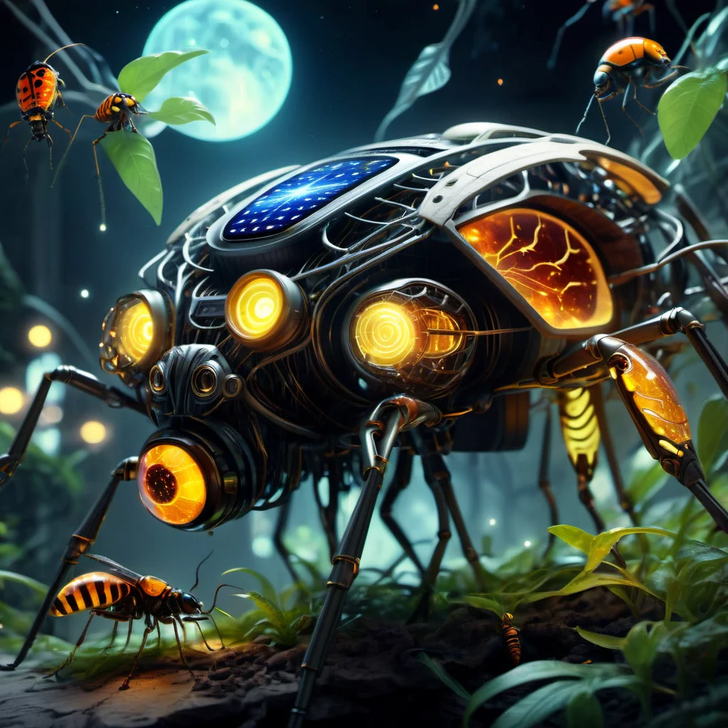 ((best quality)), ((masterpiece)), ((realistic,digital art)), (hyper detailed), DonMM4ch1n3W0rldXL VR-Integrated Smart Homes, Travertine stone, Glow-in-the-Dark Insects, Solar Garden Lights, 8K, HDR <lora:DonMM4ch1n3W0rldXL:1>