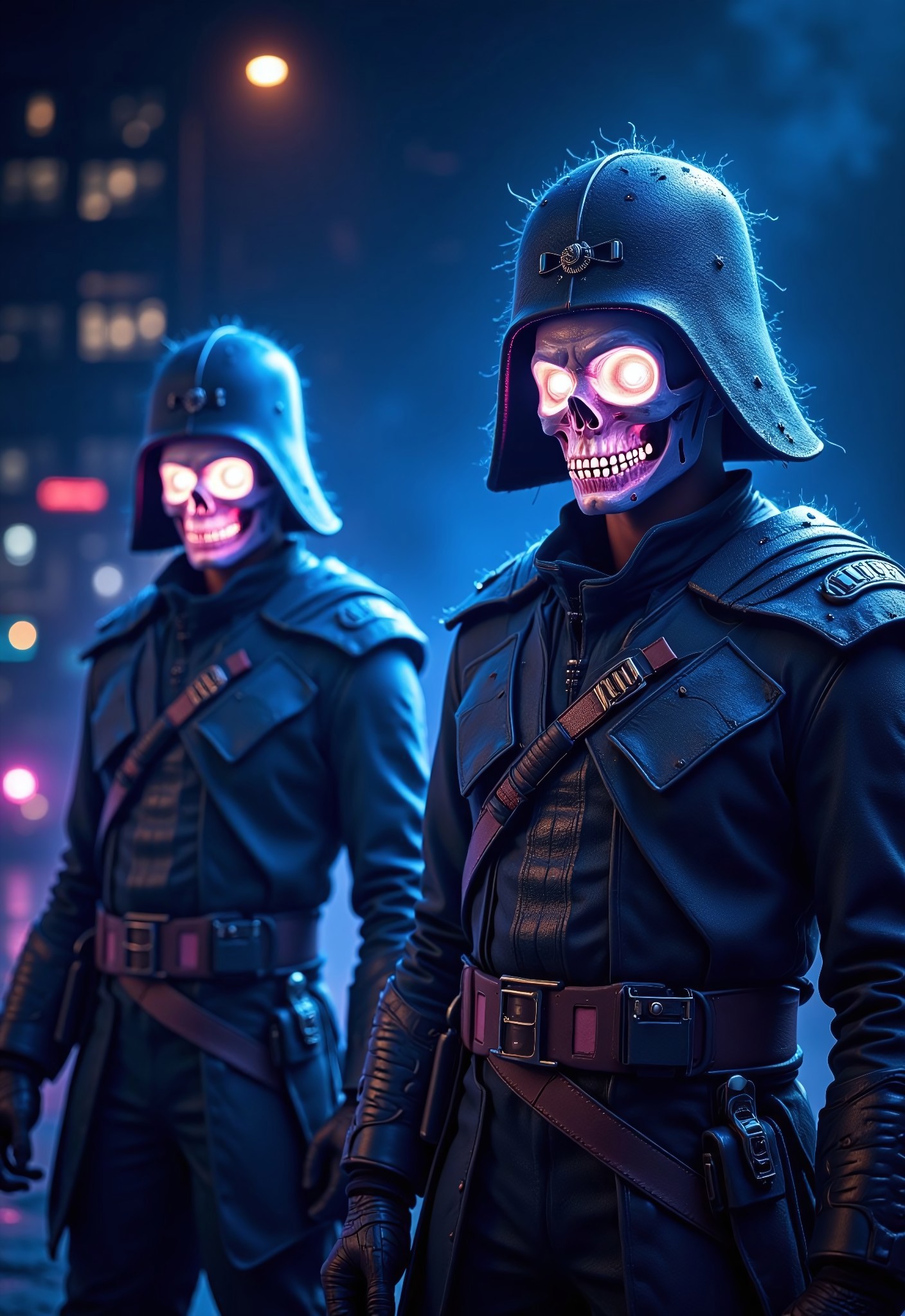 aidmaimageupgrader, a high quality digital image of Metagalactic Space Pirates, they glow at night