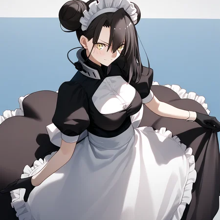 <lora:Takeuchi_Takashi_PonyXL_style_v01:1>
<lora:agent.pony:1>
score_9 , score_8_up , score_7_up , source_anime , 
masterpiece , best quality , ultra-detailed , 
BREAK
agent \(girls' frontline\), maid
1girl , woman , huge breasts , light smile , light blush , ((medusa (fate)):0.5)  , 
long black hair  , maid dress ,  
Wariza