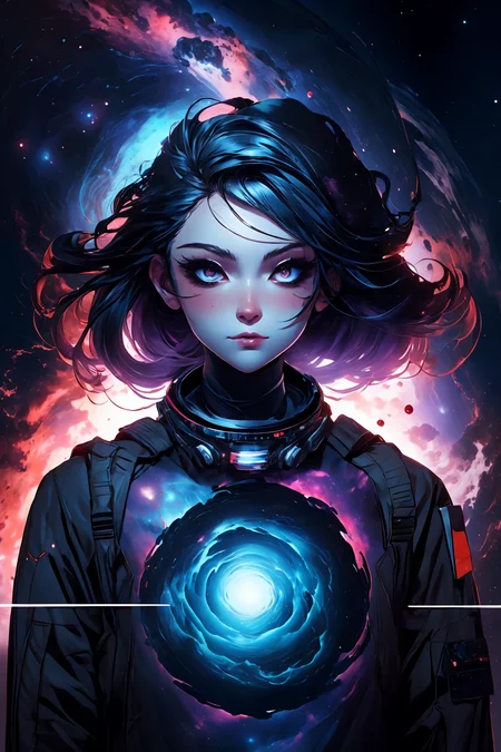 (astronaut:1.1), 
masterpiece, best quality,
void, (black hole:1.2), 
<lora:more_details:0.3>
 <lora:Cosmic anime-oil fusion v2:0.3> 
<lora:AnimeVibesV3:0.25> animevibes, 
<lora:3DMM_V11:0.45> 3DMM 
<lora:midjourney_20230624181825:0.25> midjourney ,
 <lora:LAS:0.2> colorful, nebula, 
<lora:msw_locon-t2:0.4>
 <lora:wuxia2:0.35> gu  ,
 <lora:Glitching:1.15> glitching 
<lora:CelestialSkin-20_1.2+kionantArtistStyle_v10_0.6:0.25> dark celestialskin body, void cosmic body, shiny, shiny hair, shiny skin, shiny clothes