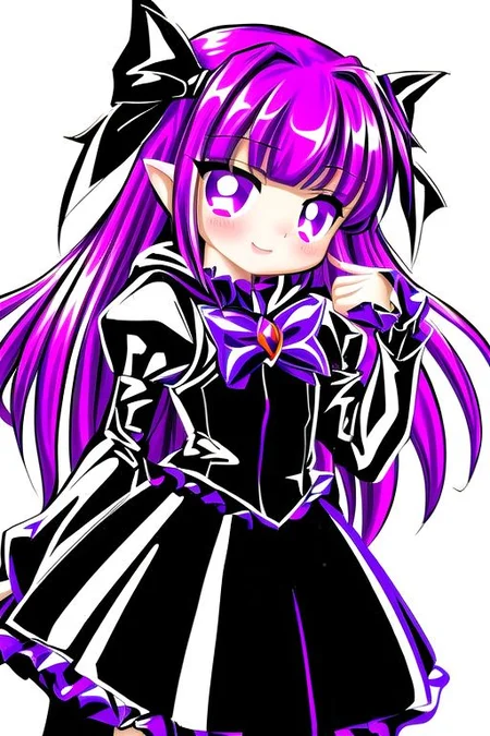 Bad_End_Precure, DarkPrecure, evil corrupted princess wearing dark pastel (ruffled:1) (gleaming latex:1) gown with (long latex vampire cloak:1.1) and latex gauntlets, soft lighting, ruffles,
(vmpr:1.1),
<lora:more_details:1>,