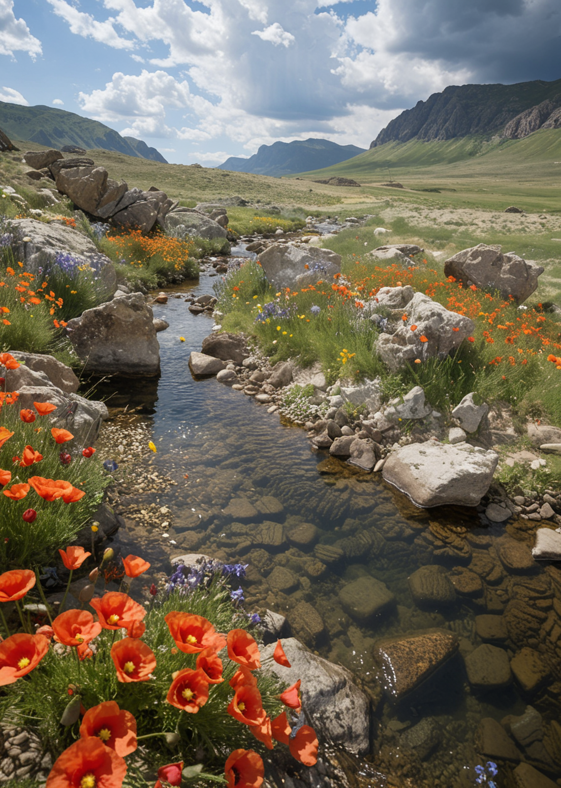 (no human:1.18), (scenic open {landscape|nature photography}:1.32) view over ({Mountain peak|rolling hills|rocky outcrop|tall redwood tree} overlooking ({a serene (narrow lake:1.26) at dawn or dusk for a dramatic sky|vast wild forest landscape|arid and dry deserted landscape|a warm and colorful springtime landscape|a cold and white winter landscape, blizzard, snowy, snow covered tree,|tree covered mountain island, exotic island, white sandy beaches, {Turquoise|cyan} colored ocean, }) and reflection in a vast scenic landscape photography, 
{Rocky (narrow:1.26) creek bed, smooth stones, mossy banks, Spring flowers: daisies, violets Mountain meadow: lush green, wildflowers, |Sparkling (narrow:1.26) water, sunlight dancing, (Waterfall: faint mist,  cascade), (Alpine meadow: grass, heather:1.06) |(narrow:1.26) stream, Streamside stones, rounded pebbles, Mountain wildflowers: lupines, gentians, Lush meadow: clover, buttercups, |(narrow:1.26) Shallow creek, clear water, Rocky outcroppings, Meadow grass: swaying, verdant, |(Gurgling Brook:1.1), Water ripples, Flowering slope: columbines, forget-me-nots, Green hills, |(Creek bed pebbles:1.24), (polished stones:1.16), (Spring growth: ferns, moss), Alpine meadow: dandelions, sage, |Mountain stream, Fish swimming, Boulder-lined creek, Vibrant meadow: poppies, irises, |(Rocky creek:1.12), Clear water: reflections, Wildflower meadow: buttercups, daisies, Mountain vista, |(Streambed stones:1.12), Waterfall: , clear, Mountain meadow: grasses, lupines, Blue skies, |Alpine creek, Polished rocks, Springtime meadow: violets, daffodils, Rugged mountains, |Clear creek water, Fish schools, Meadow grasses: swaying, Rocky cliffs, |Peppery creek, (Mossy stones:1.1), Mountain meadow: clover, daisies, Distant peaks}, (__dom/daytime__), 
{(Dutch Renaissance-style:1.18), (15th century art:1.22), Early Netherlandish, symbolism,  fantastic creatures, bizarre juxtapositions, complex narratives, (celestial and infernal visions:1.34), trippy, colorful, spriral,  |},<lora:sdxl\pony-realism-22-nsfw-photo.safetensors:0.85:0.18>  p4,s5