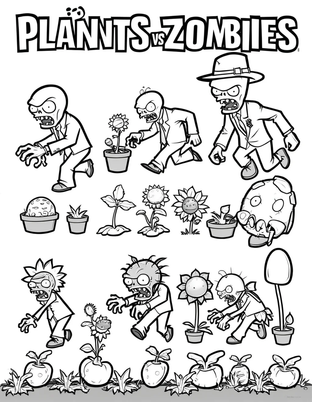 <lora:ikea_instructions_xl_v1_5:0.55>, Plants vs Zombies,