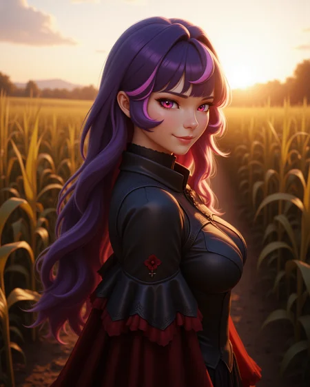 photorealistic photo in a wide shot, looking at viewer, outdoors daylight, 20 year old woman, Reassured with a soft smile, relaxed eyes, and a subtle sigh of relief.
<lora:Overwatch_-_Juno_v2-000030:1> o-juno a 20 year old adult woman with purple eyes and multicolored hair with bangs
an ethereal vampire princess with long flowing hair and glowing eyes, wearing a black and crimson gown with intricate lace and velvet details, long flowing sleeves, and a high collar
A woman pauses in a field of tall corn stalks, the sun low in the sky, casting long shadows across the ground as she inhales the earthy, fresh scent of the crops.