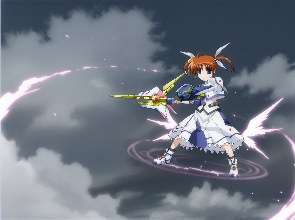 detailed background, shiny skin, rating safe, 
<lora:nanoha.pony:1>,
nanoha,  cannon,  divinebuster,