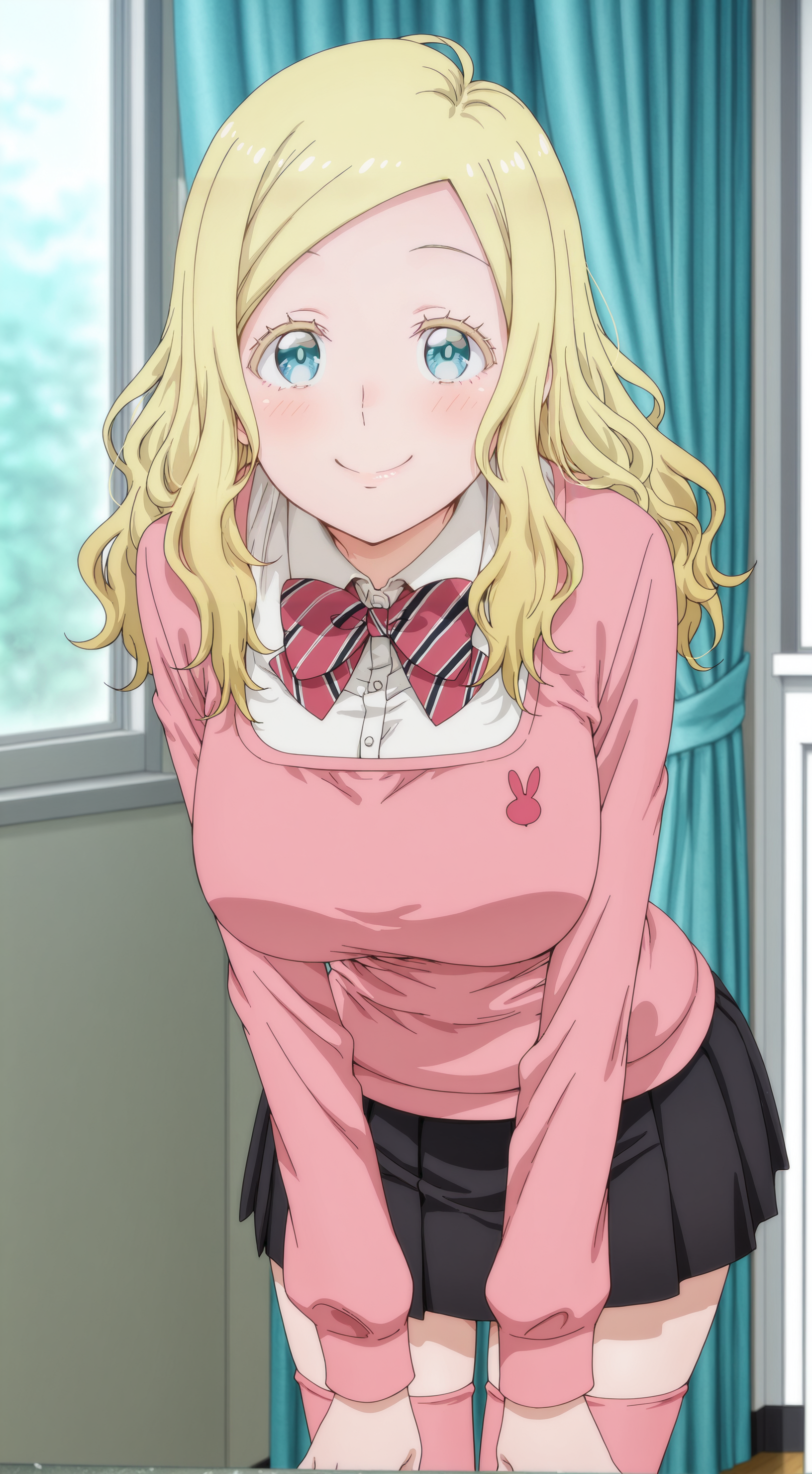 standing,1girl,solo,<lora:[UnBaLanCE] Artist Style Illustrious:1>,unbalancestyleil,leaning_forward,(front view:1.2),looking_at_viewer,<lora:Carol_Olston_Tomo-chan_is_a_Girl_-_Illustrious_V2:0.8>,carol olston,blonde hair,1girl,carol pink school uniform (outfit),smile,pink_thighhighs,, masterpiece,best quality,amazing quality,<lora:spo_sdxl_10ep_4k-data_lora_webui:0.5>,<lora:add-detail-xl:1>,<lora:illustriousXLv01_stabilizer_v1.185c:0.4>